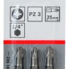 Screwdriver bit Extra Hard PZ 3, 25 mm, 3 pc Screwdriver bit Extra Hard PZ 3, 25 mm, 3 pc