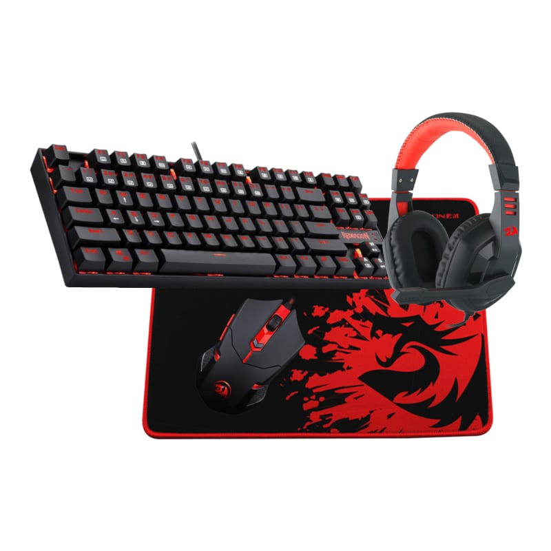 Redragon 4in1 Mechanical Keyboard, Headset, Mouse & MousePad Gaming Combo