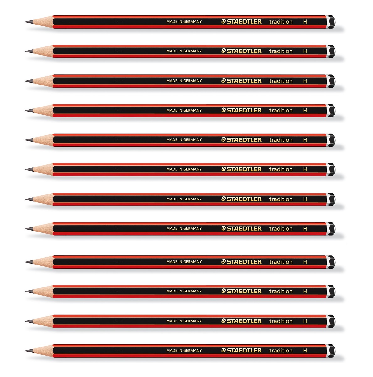 Staedtler 110 H tradition 110 H Red & Black Pencils – Box of 12