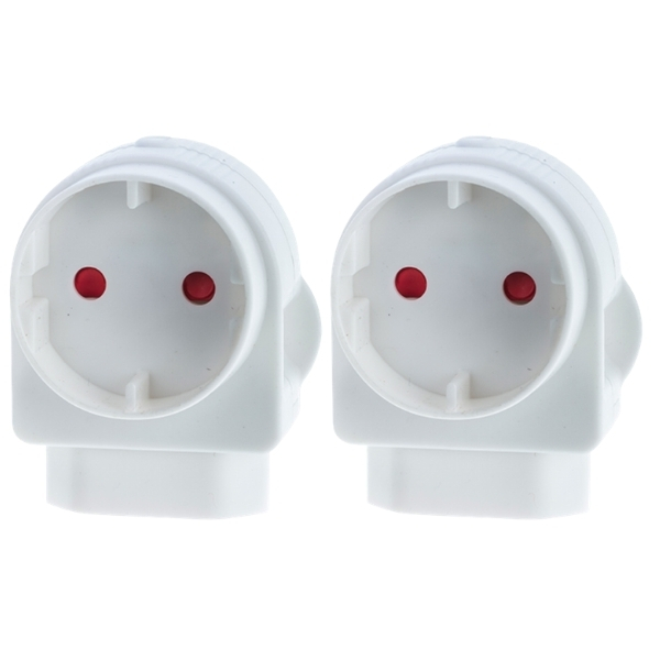 Current – Adapter / Schuko and Euromate Adapter – Bulk Pack of 2