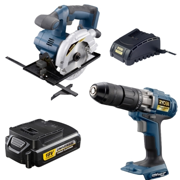 Ryobi – Circular Saw (Cordless), Impact Drill (Cordless), BAT & Charger.