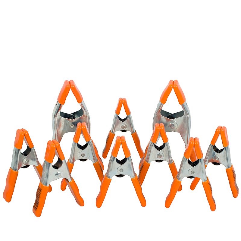 Pony 10 piece Steel Spring Clamp Set 8×1″ & 2×2″