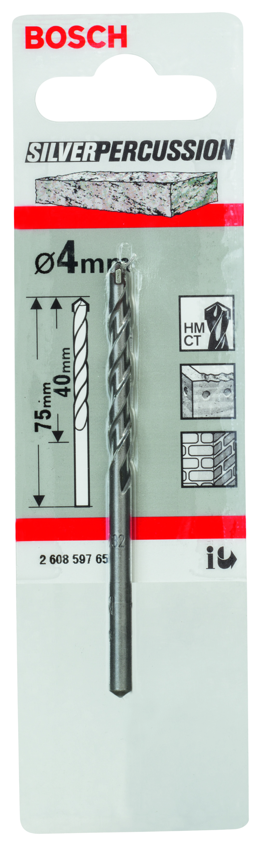 CYL-3 Concrete Drill Bit 4 x 40 x 75 mm, d 3,3 mm
