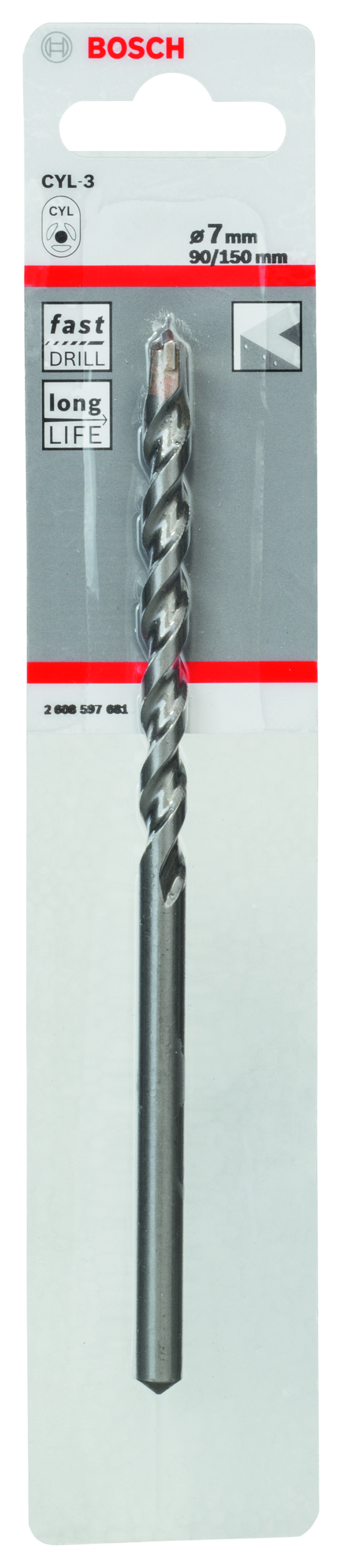 CYL-3 Concrete Drill Bit 7 x 90 x 150 mm, d 6,5 mm