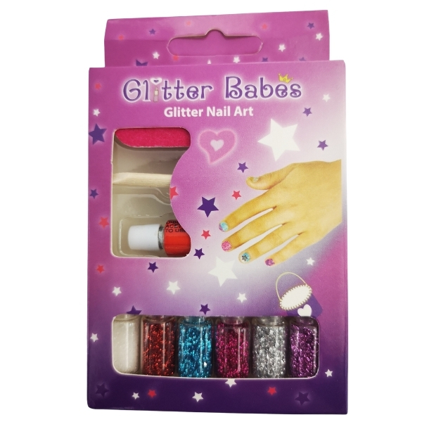 SourceDirect – Glitter Nail Art – (9 Piece)