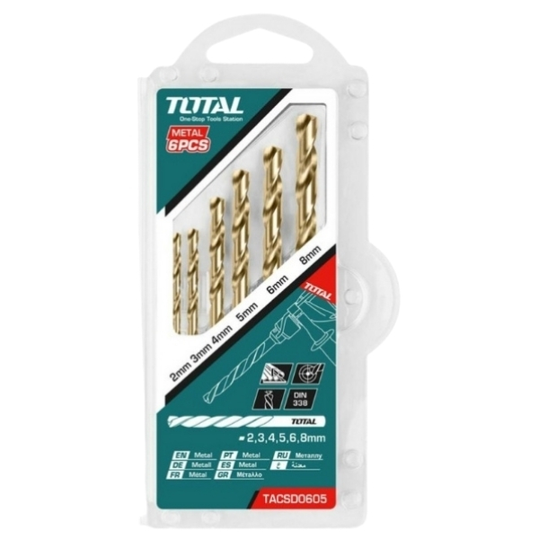 Total Tools HSS Twist Drill Bits Set 6Pcs (5 Sets)