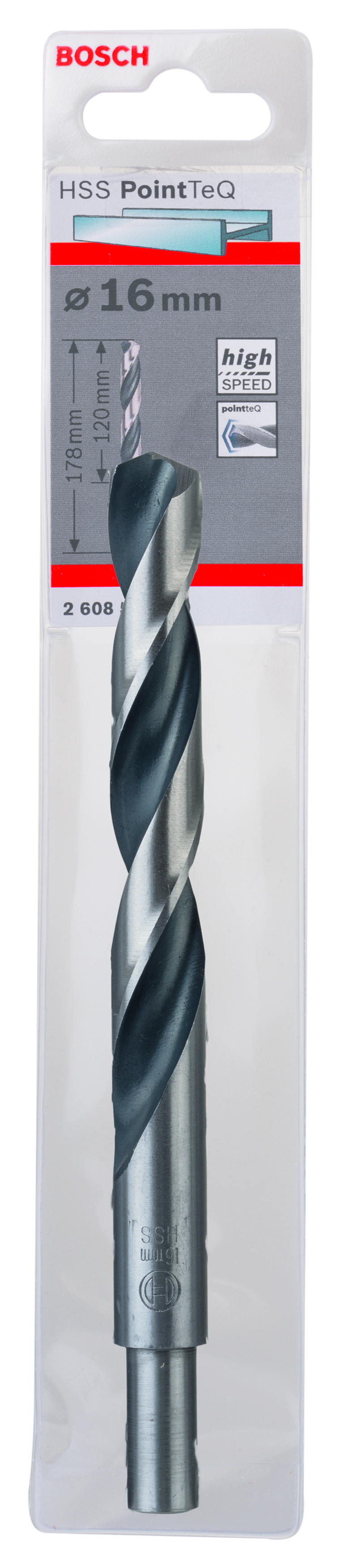 HSS Twist Drill Bit PointTeQ 16.0mm (reduced shank)