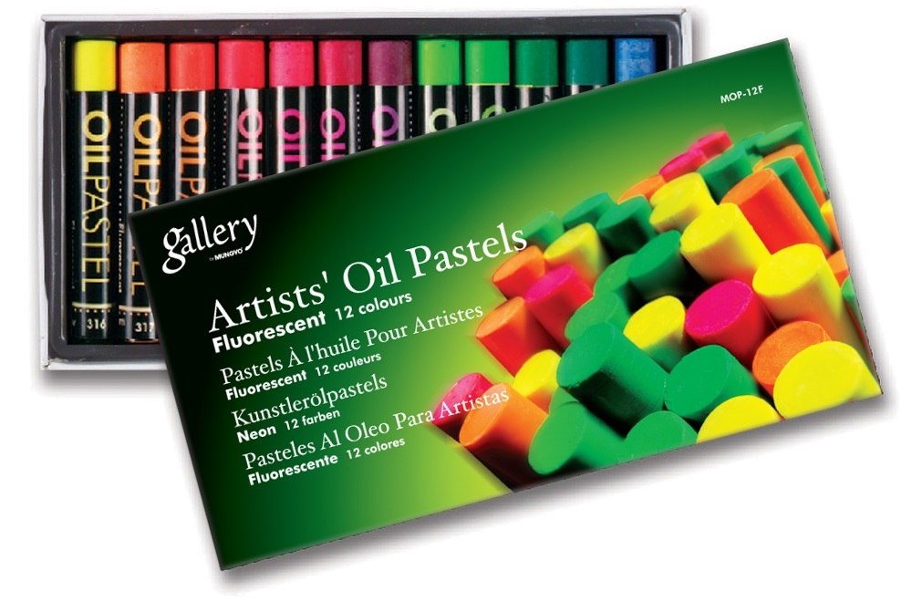 MUNGYO – Artists` Oil Pastels Fluorescent 12 Colours