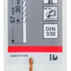 HSS-TiN Metal Drill Bits, DIN 338 2,5 x 30 x 57 mm HSS-TiN Metal Drill Bits, DIN 338 2,5 x 30 x 57 mm