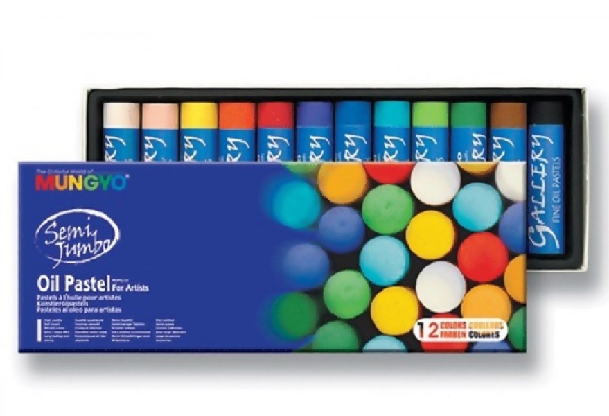 MUNGYO – Semi Jumbo Oil Pastel 12`s