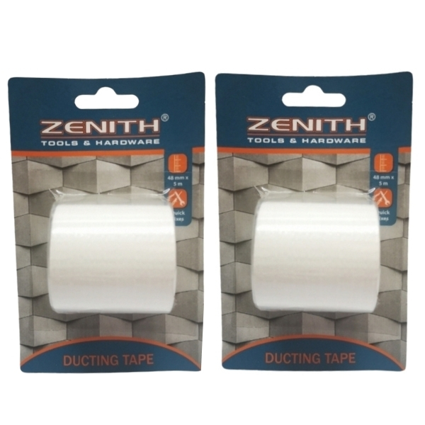 Zenith – Tape / White Ducting Tape – Pack of 2 (48mm x 5m)