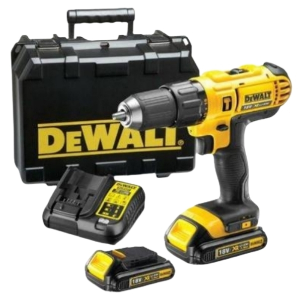 DeWalt – Hammer Drill, 2 x 1.5Ah Batteries, Charger and Carry Case – (18V)