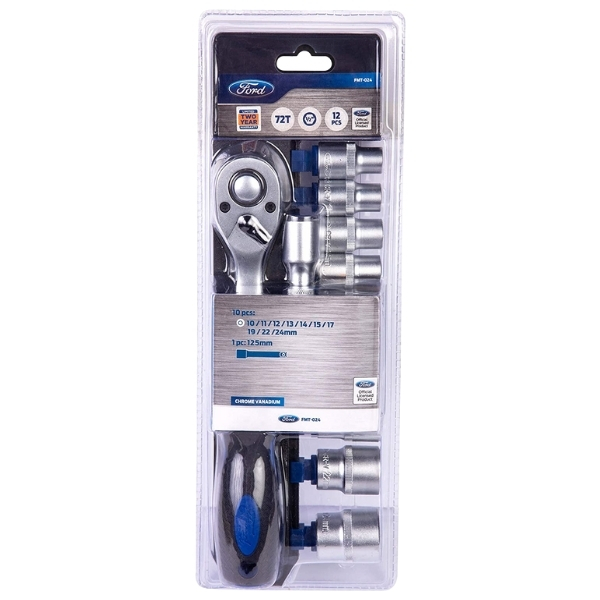 Ford Tools – Socket Set / Blister Socket Keys 1/2″ – 12 Piece