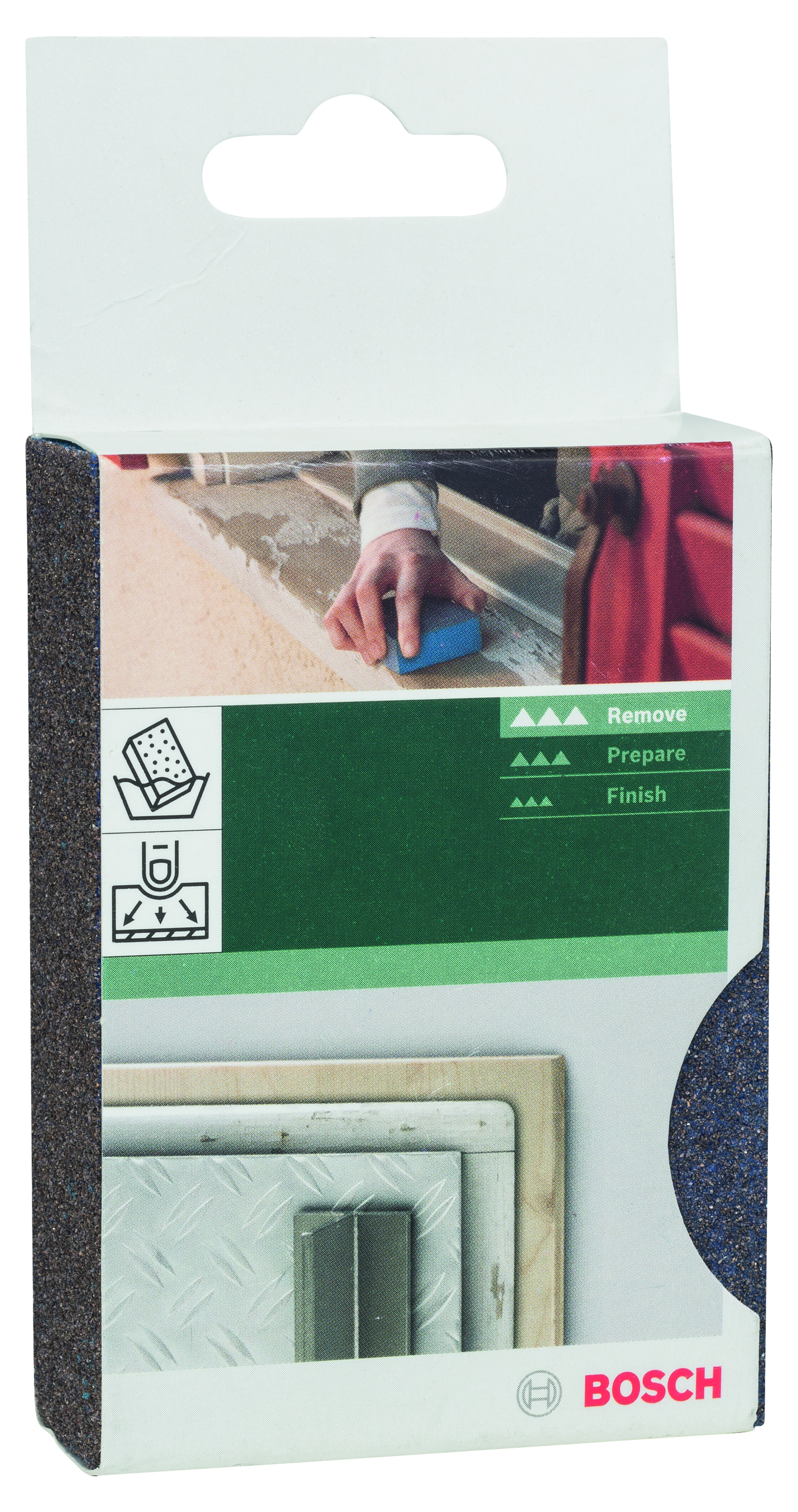 Abrasivesanding block Best for Flat and Edge 68 x 97 x 27 mm, medium