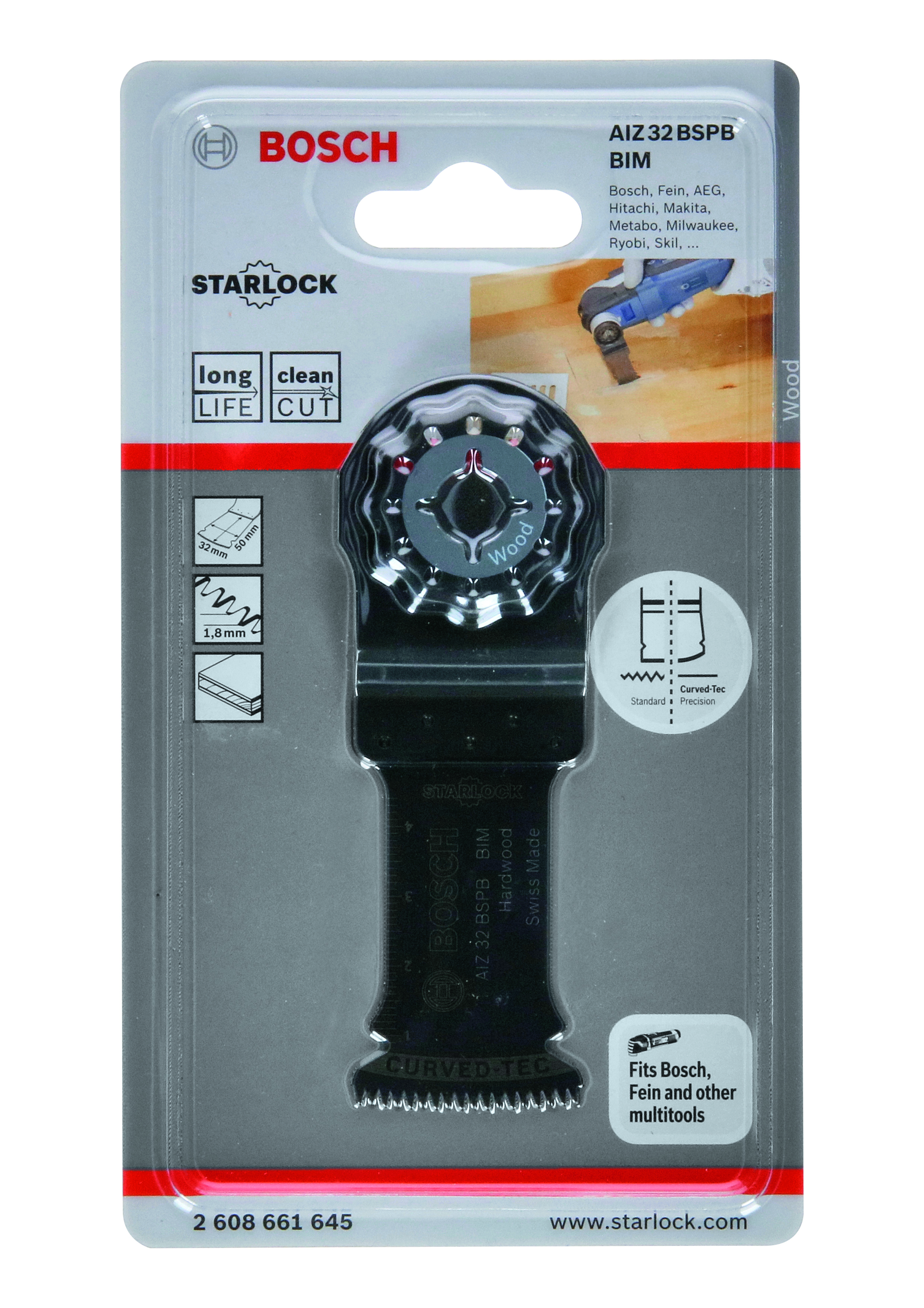 BIM Plunge cut blade AIZ 32 BSPB Hard Wood 50 x 32 mm