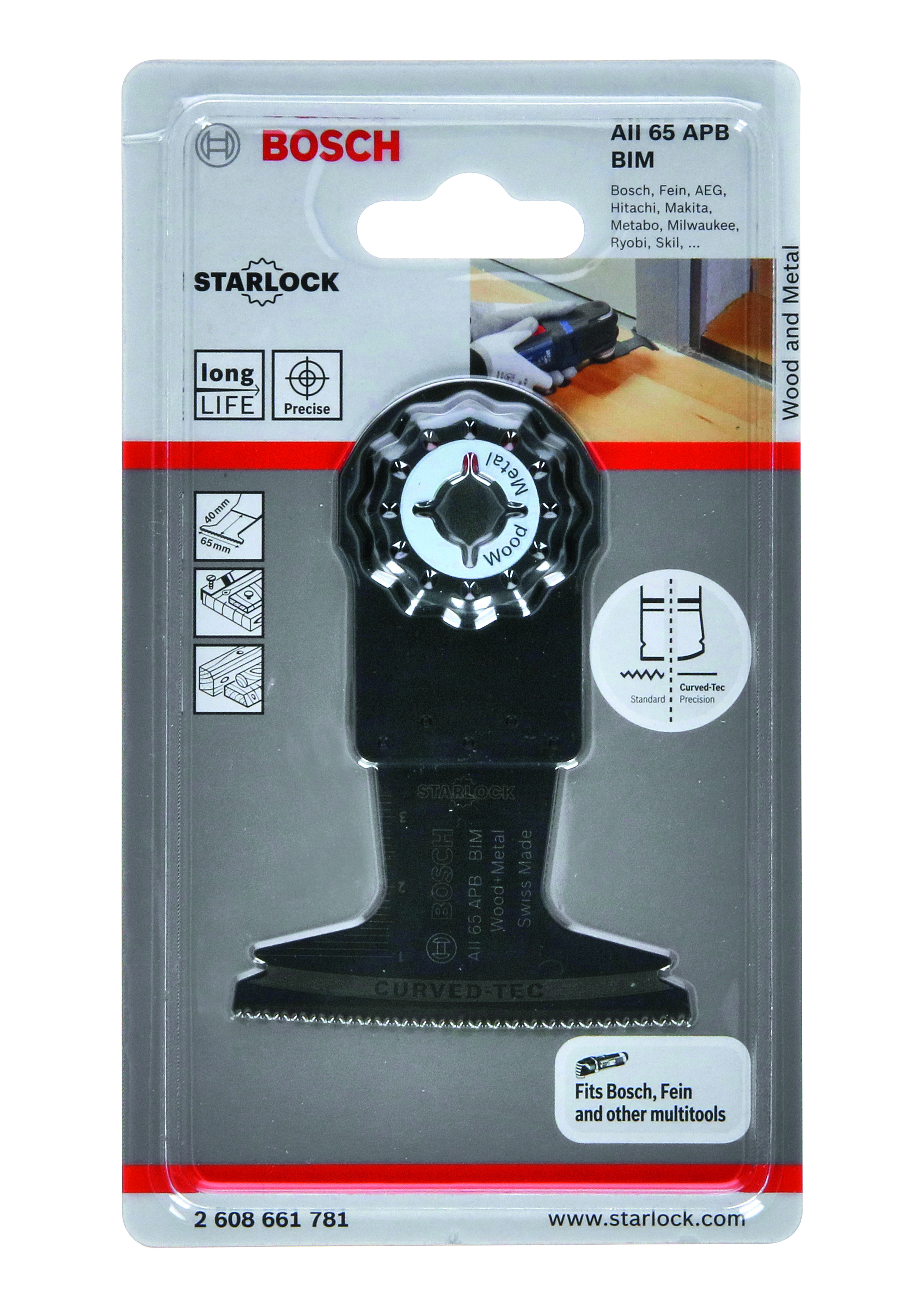 BIM Plunge cut blade AII 65 APB Wood and Metal 40 x 65 mm