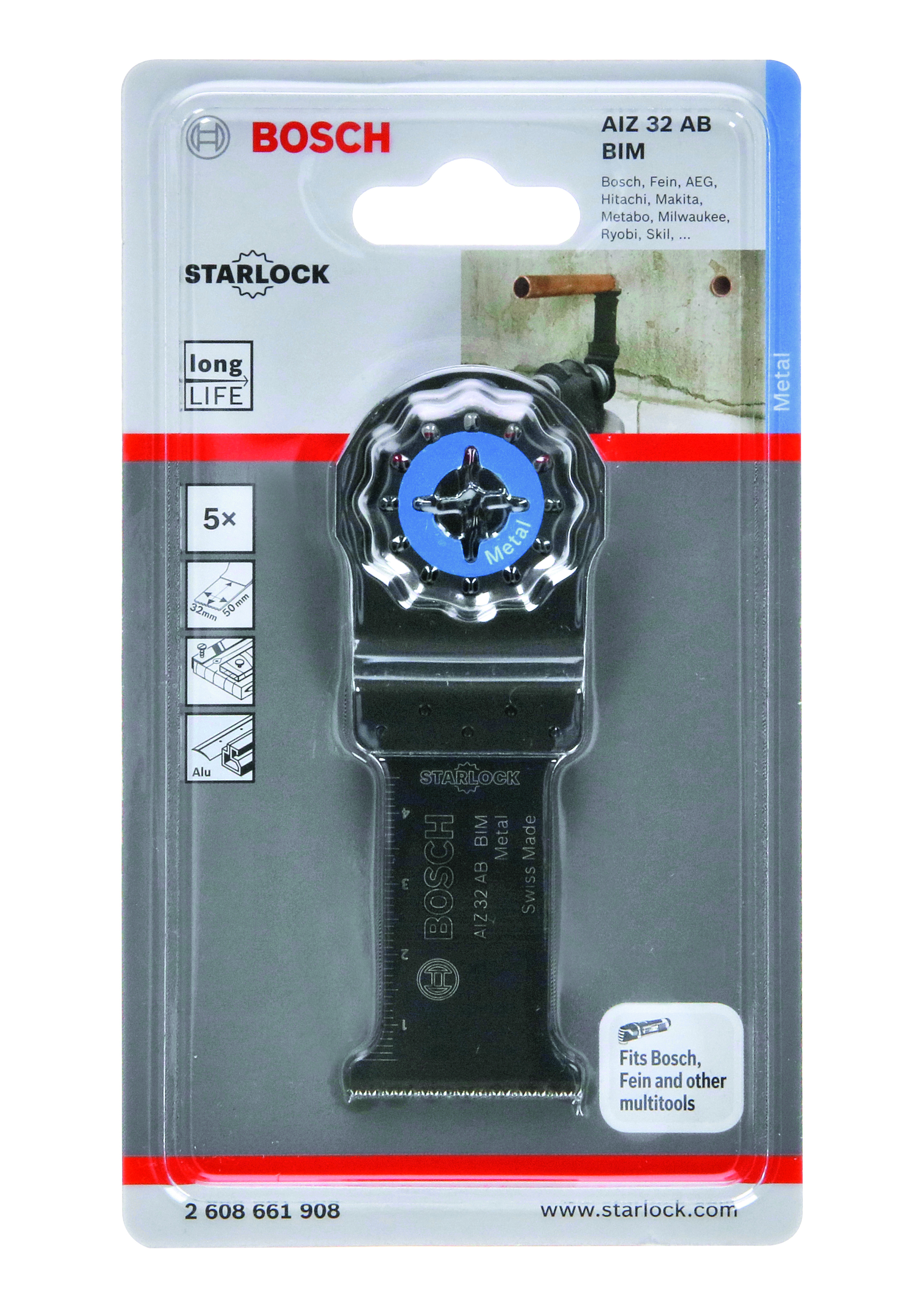 BIM Plunge cut blade AIZ 32 AB Metal 32 x 50 mm