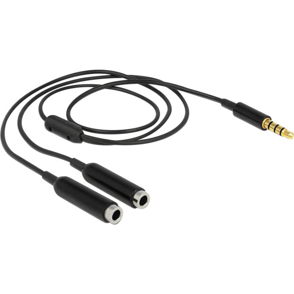Delock Audio Splitter Stereo Jack 3.5mm 4-Pin to 2x Stereo Jack 3.5mm Cable