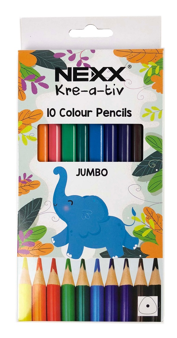 NEXX Kre-a-tiv Jumbo Colour Pencils 10`s