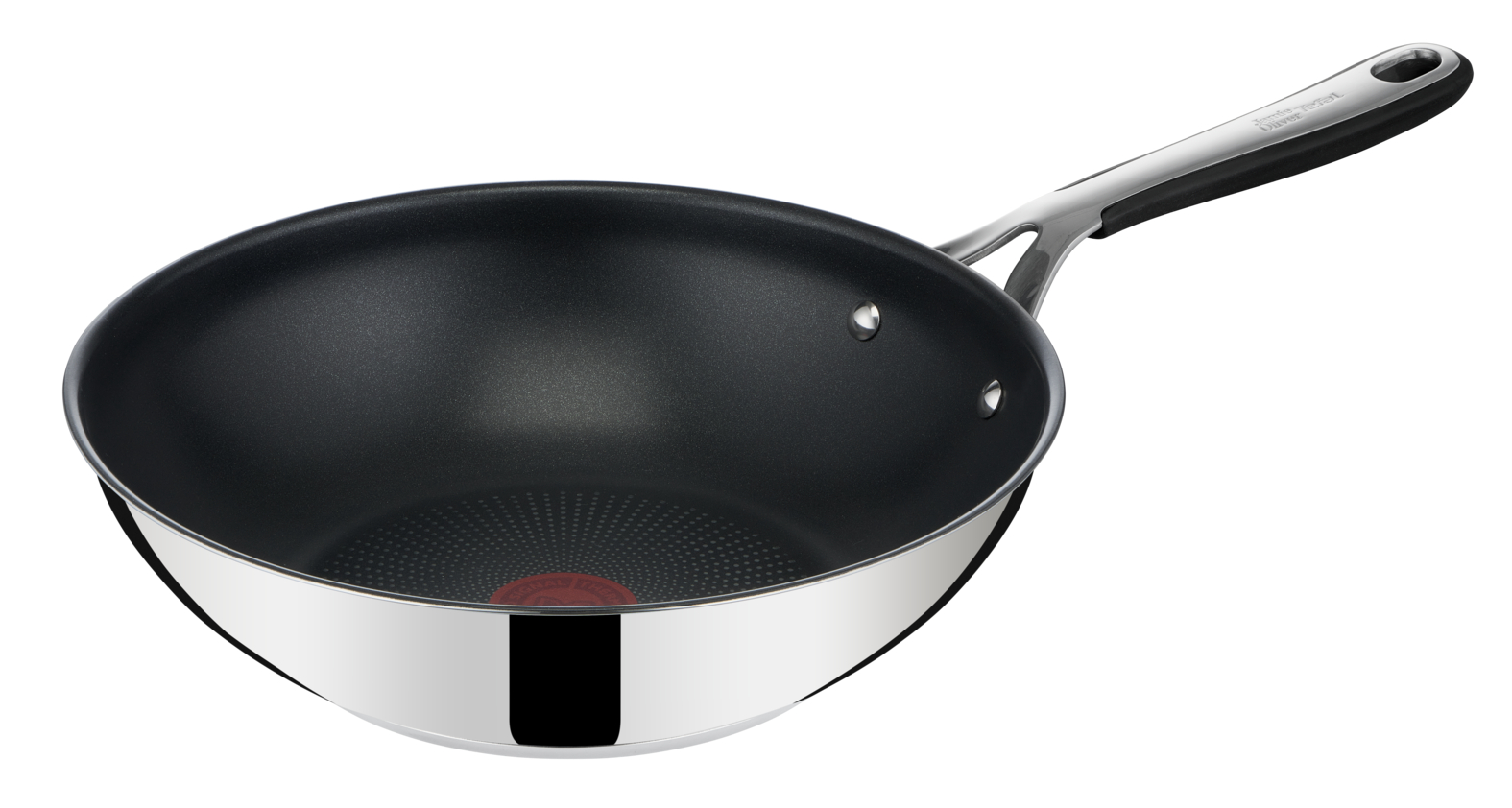 Jamie Oliver by Tefal Kitchen Essential Stainless Steel Wok Pan 28 cm