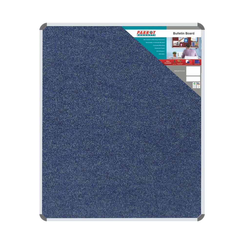 Parrot Products Bulletin Board Ribbed Aluminium Frame (1200x1000mm – Denim)