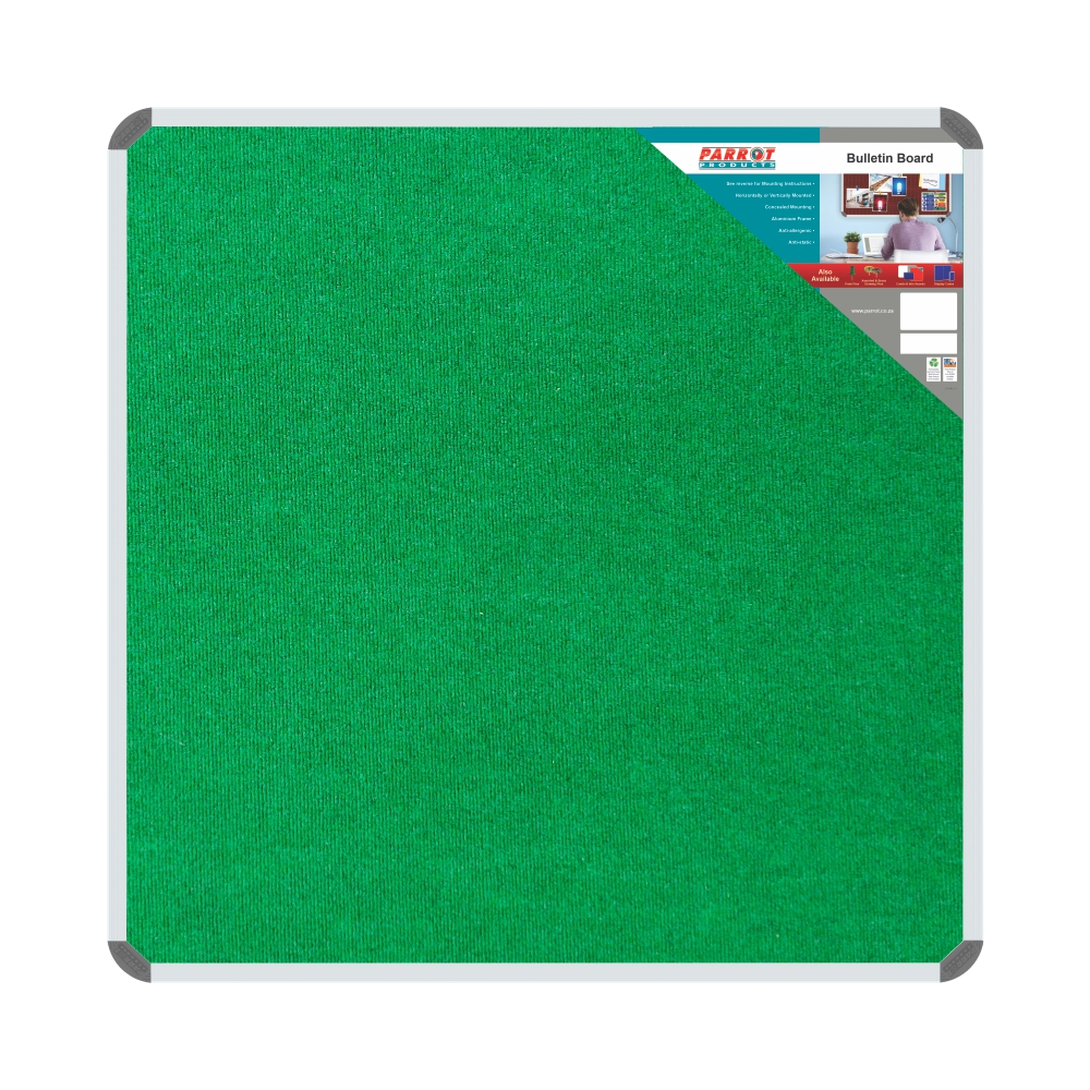Parrot Products Bulletin Board Ribbed Aluminium Frame (1200x1200mm – Palm)