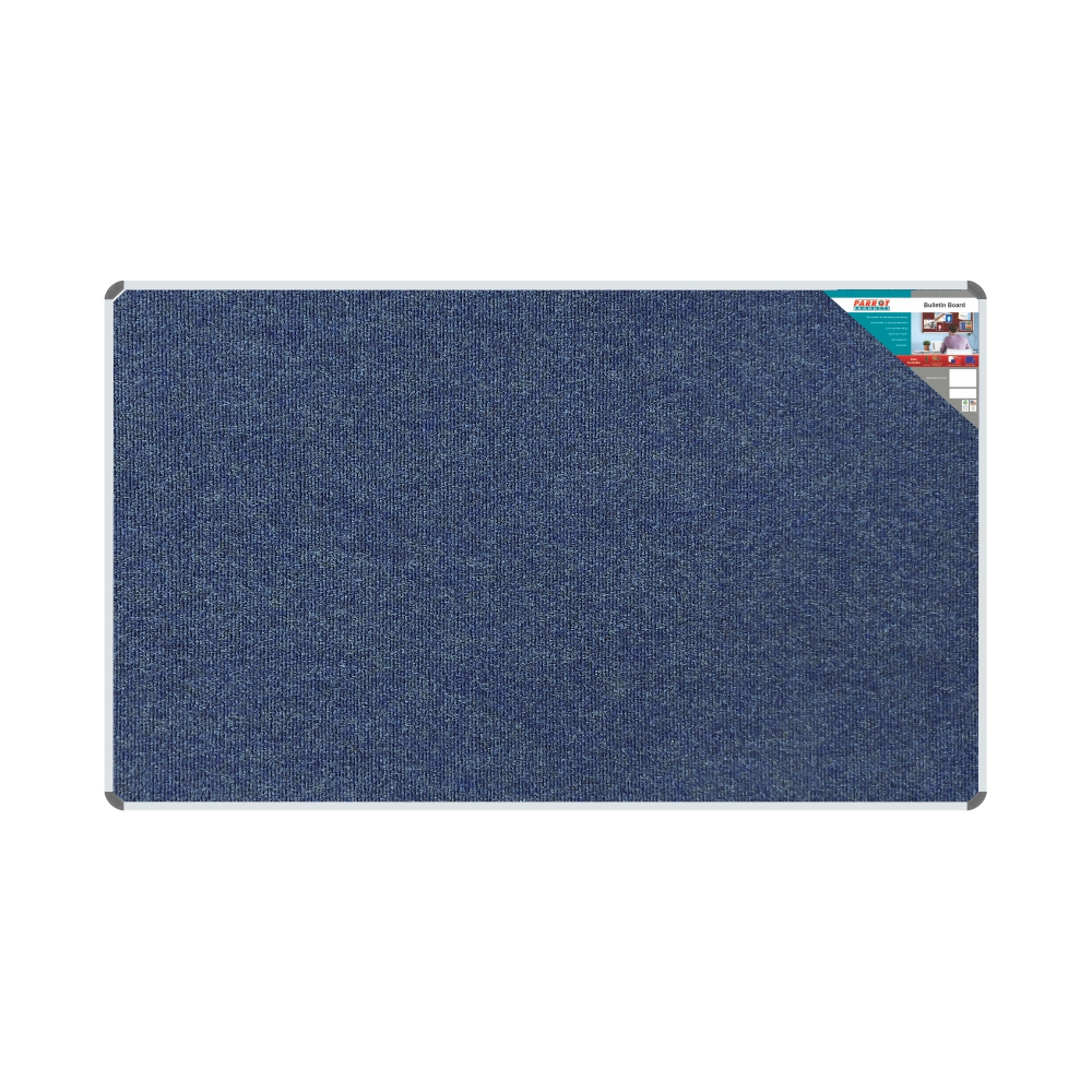 Parrot Products Bulletin Board Ribbed Aluminium Frame (2000x1200mm – Denim)