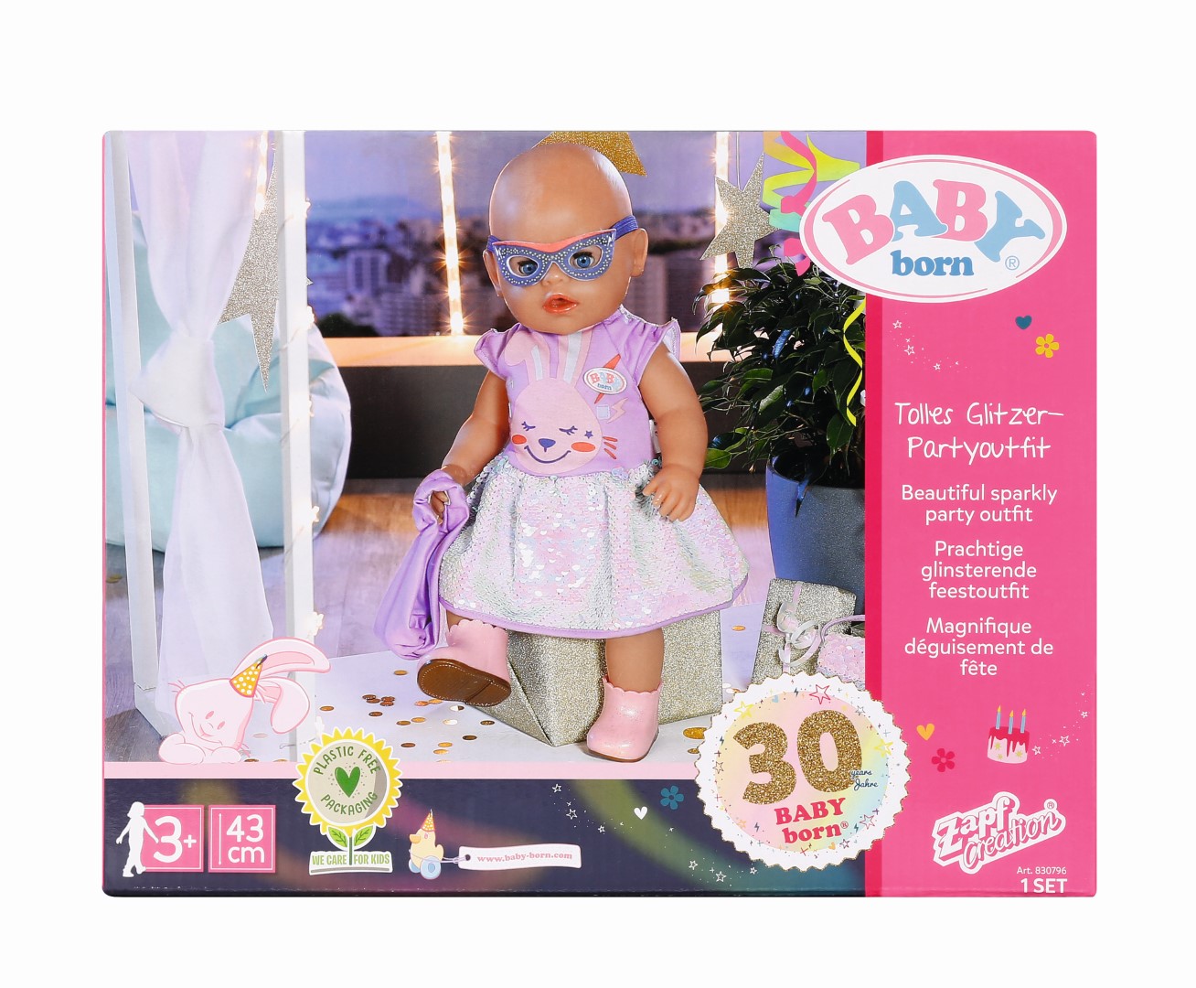 Baby Born Deluxe 43cm Birthday Outfit