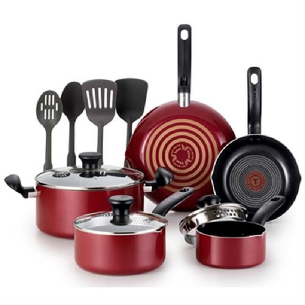 T-Fal Simply Cook 12 piece Set – Red