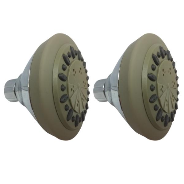 Waco – Shower Head /Spray & Massage Chrome Shower Head Triangle – Pack of 2