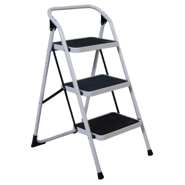 Source Direct – Ladder / 3 Step Folding Ladder (Heavy Duty) – White