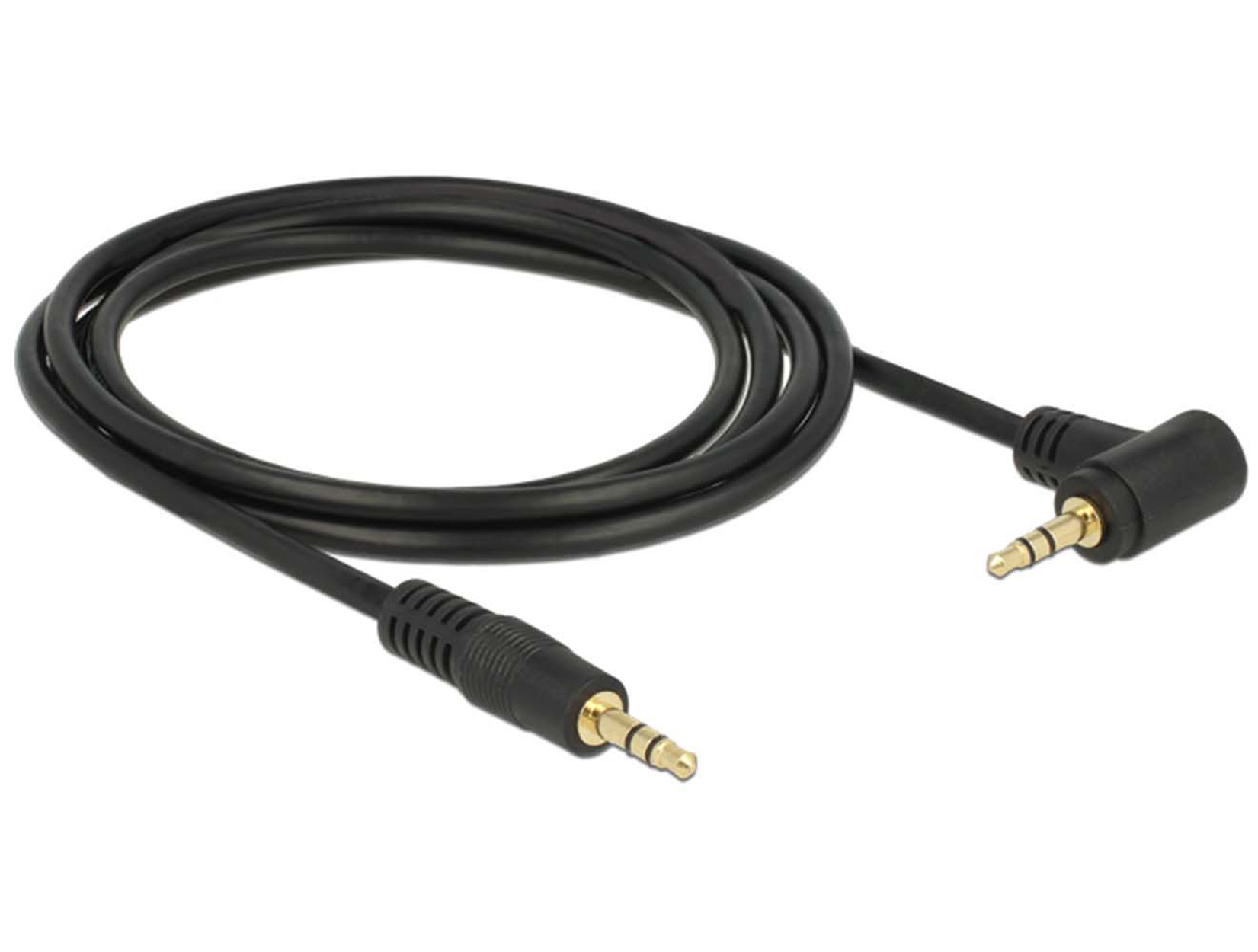 Delock Stereo Jack 3.5 Mm 3 Pin Male to Male Angled Cable – 2m