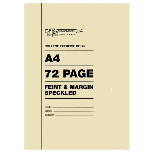 Source Direct – A4 Exercise Book 72 Pages Feint & Margin – Pack of 20