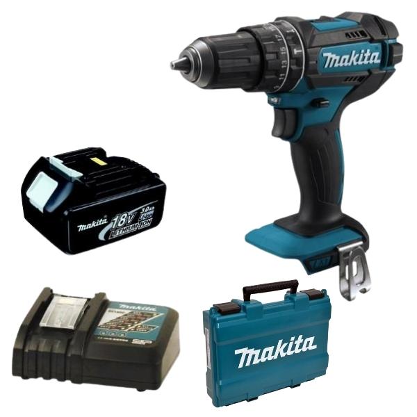 Makita – Cordless Impact Drill DHP482ZJ, Battery, Charger & Carry Case