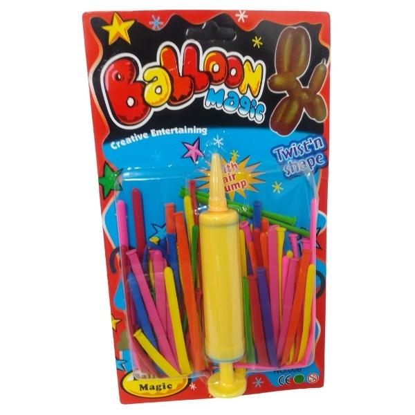 Balloons with Air Pump – Twist & Shape Balloon Magic (Yellow Pump)