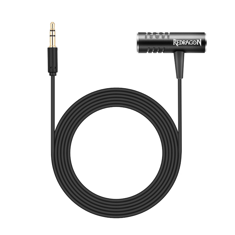 Redragon LAVALIER 3.5mm AUX Clip-on Gaming Mic – Black