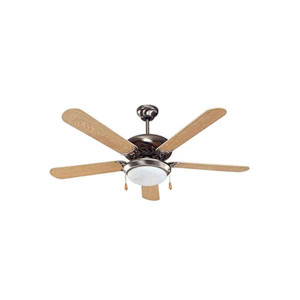 Radiant – Ceiling Light Fan Chrome & Light Wood