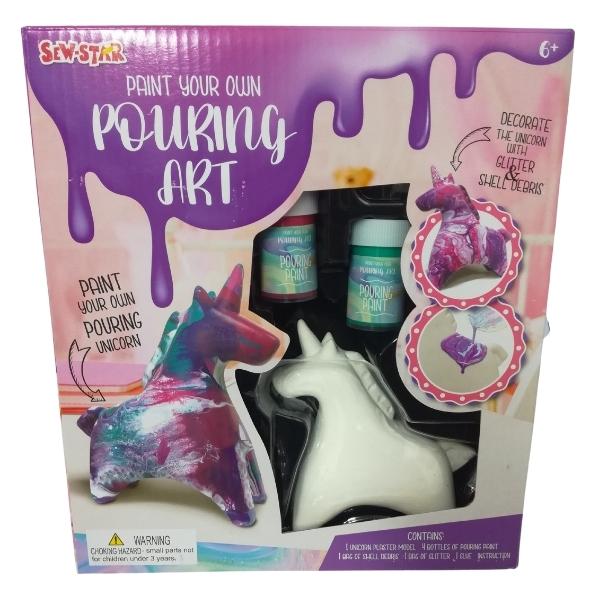 Source Direct – Pouring Art – Paint Your Own DIY Art and Craft – Unicorn