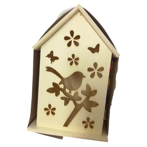 Khoki – Art and Craft Paint Your Own Bird House Kit 19 x 10.5cm – Bird