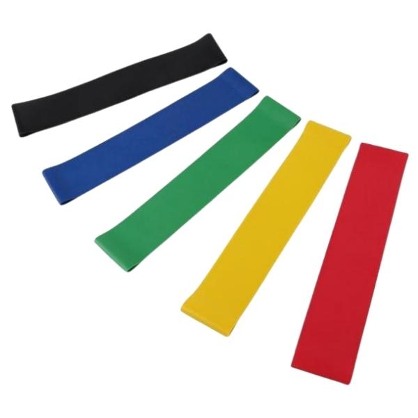Pulse Active – Resistance Band Kit – 5 Piece (Colour Coded Resistance Levels)