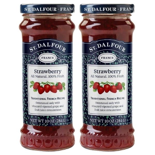 ST DALFOUR – Jam / Strawberry Extra Fruit Jam 284g – Pack of 2