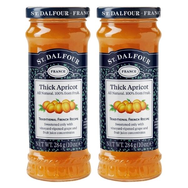 ST DALFOUR – Jam / Apricot Extra Fruit Jam 284g – Pack of 2
