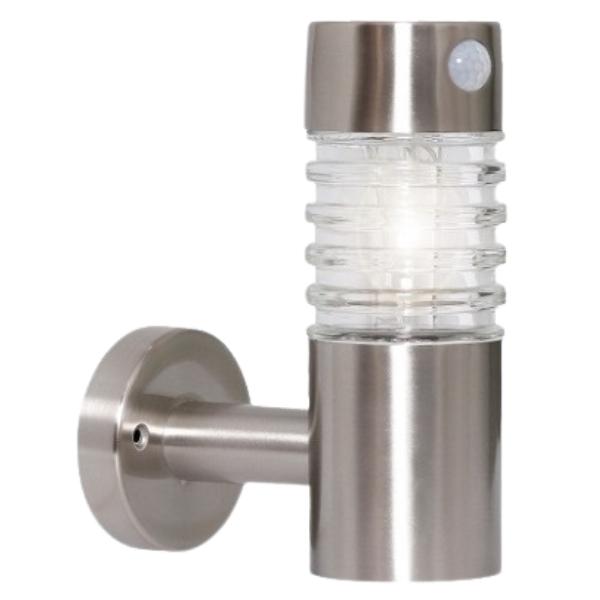 SolarMate – Wall Light Stainless Steel with Motion Sensor 5/100 Lumens