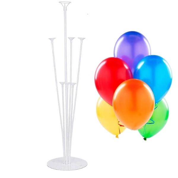 Source Direct – Balloon Table Stand (Displays 7Balloons ) with 10 Balloons