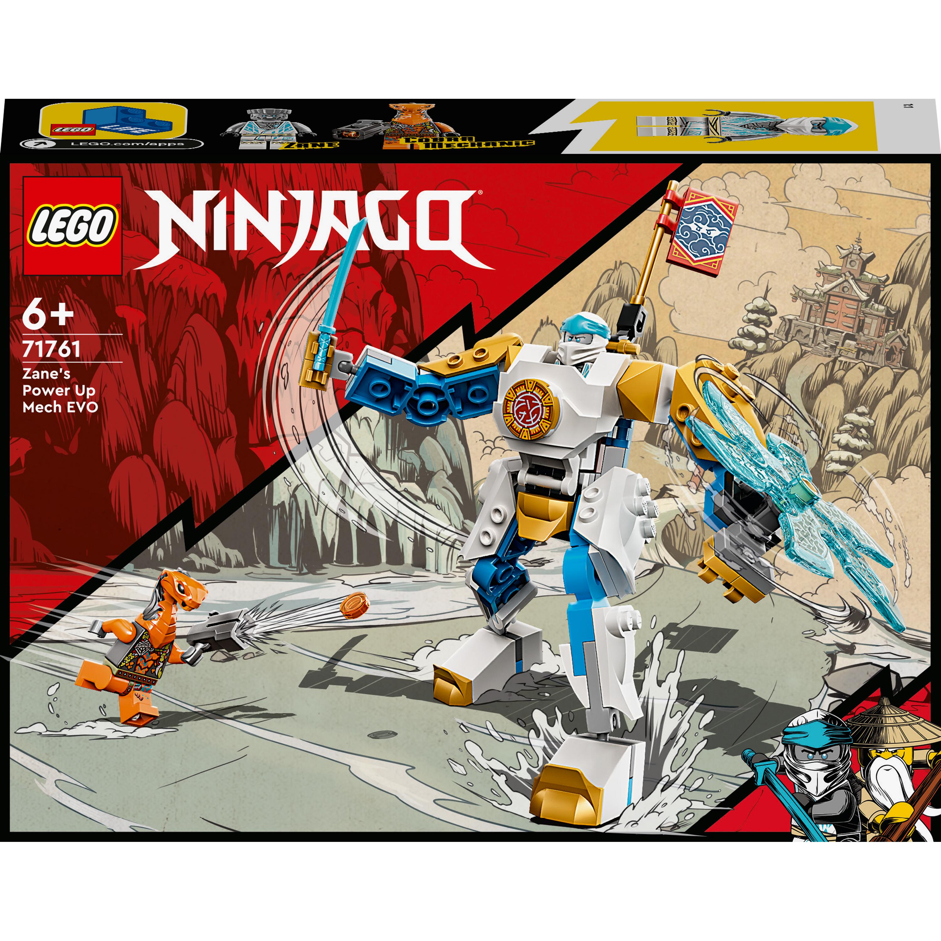 LEGO® NINJAGO® Zane’s Power Up Mech EVO 71761 Building Toy Set – 95 Pieces