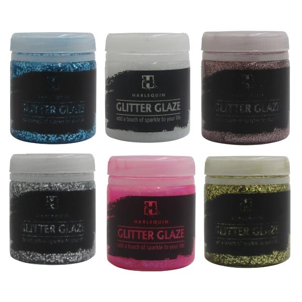 Harlequin – Paint Kit / Painting Set (Glitter Glaze) – Pack of 6 (100ml)