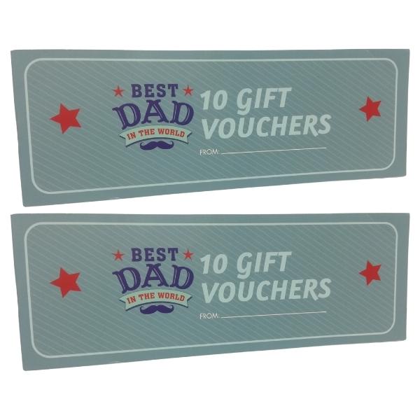 Source Direct – Voucher Booklet 10s – Best Dad – Pack of 2 (20 Vouchers)
