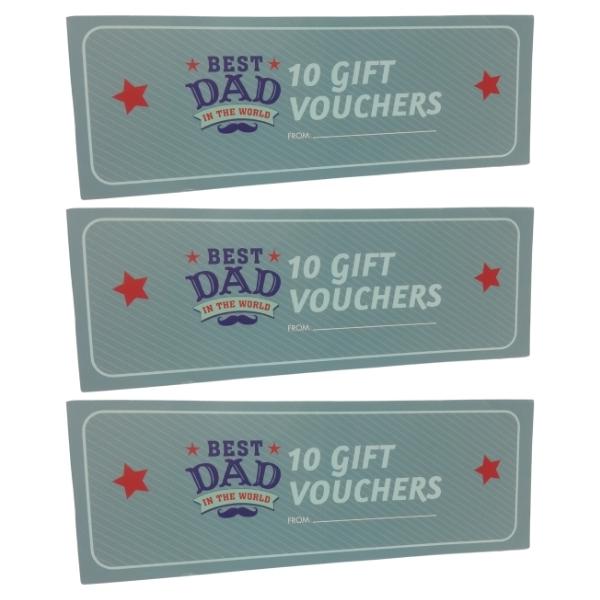 Source Direct – Voucher Booklet 10s – Best Dad – Pack of 3 (30 Vouchers)