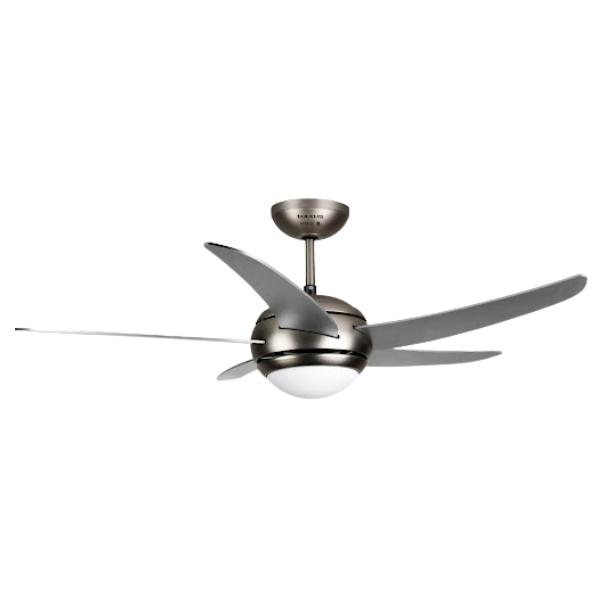 Taurus – Ceiling Fan with Remote Control – 5 Blade Steel – Silver (120cm)