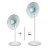 Mellerware Fan 2 in 1 Stand & Pedestal Plastic White 40cm 50W Mellerware Fan 2 in 1 Stand & Pedestal Plastic White 40cm 50W